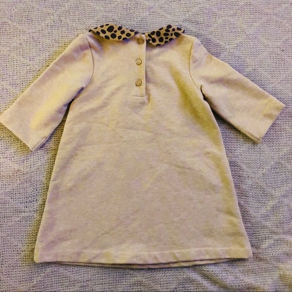 Beige w/ leopard print accent dress - Picture 2 of 3